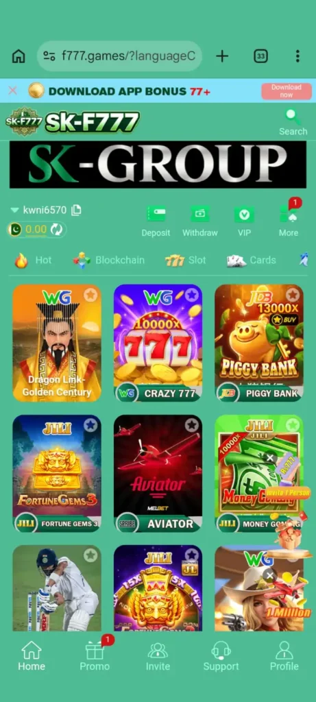 SKF777 Game Pakistan download noe and enjoying the game