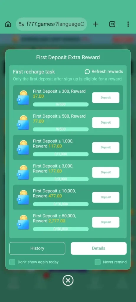 Skf777 Game bonus and rewards
